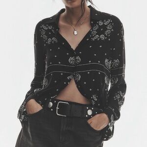 NWOT Cloth & Stone Buttondown Shirt in Bandana Print